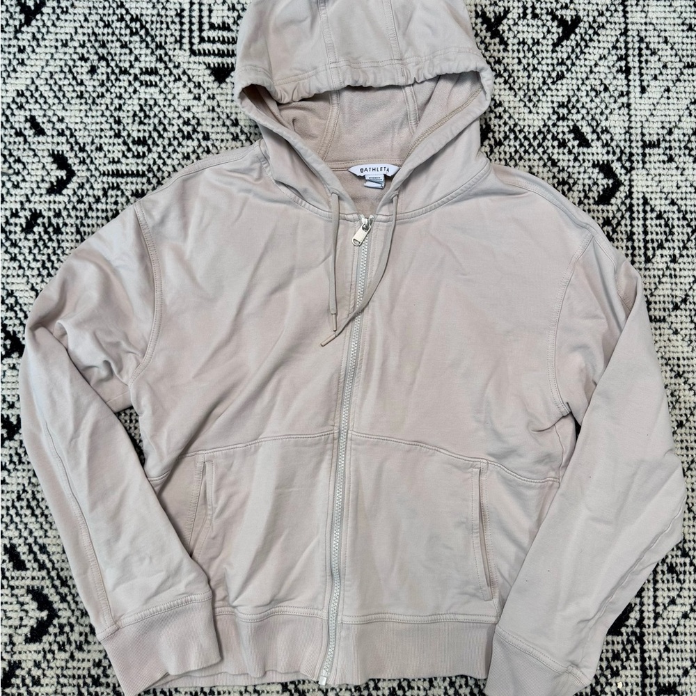 Athleta Tan Zip-Up Hoodie